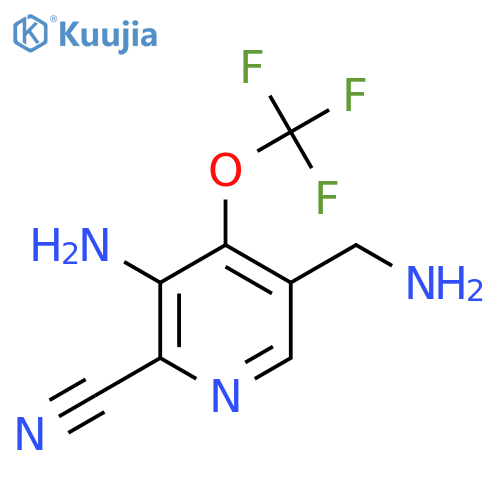 3-Amino-5-(aminomethyl)-2-cyano-4-(trifluoromethoxy)pyridine structure
