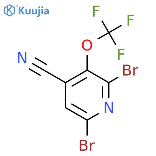 4-Cyano-2,6-dibromo-3-(trifluoromethoxy)pyridine structure