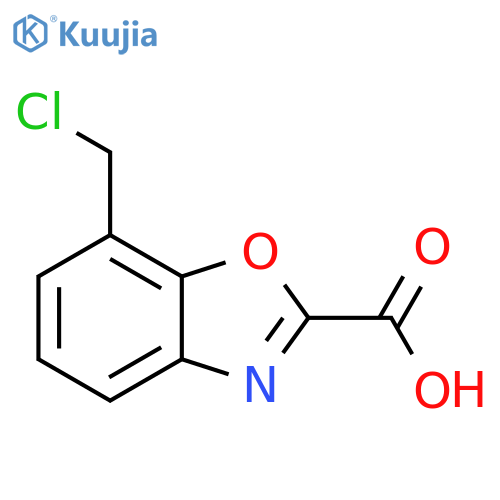 7-(Chloromethyl)benzo[d]oxazole-2-carboxylic acid structure