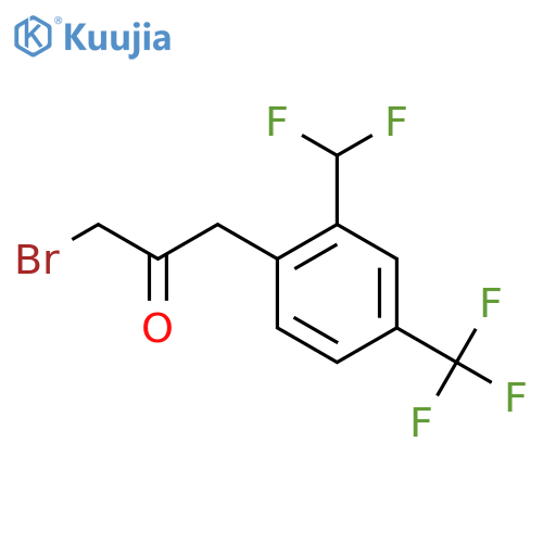 1-Bromo-3-(2-(difluoromethyl)-4-(trifluoromethyl)phenyl)propan-2-one structure