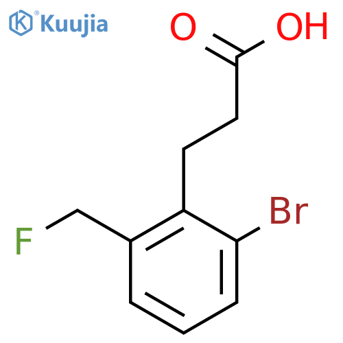 3-(2-Bromo-6-(fluoromethyl)phenyl)propanoic acid structure