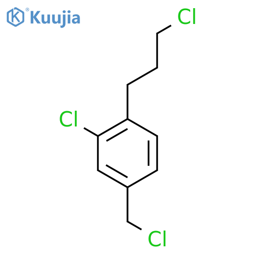 3-Chloro-4-(3-chloropropyl)benzyl chloride structure