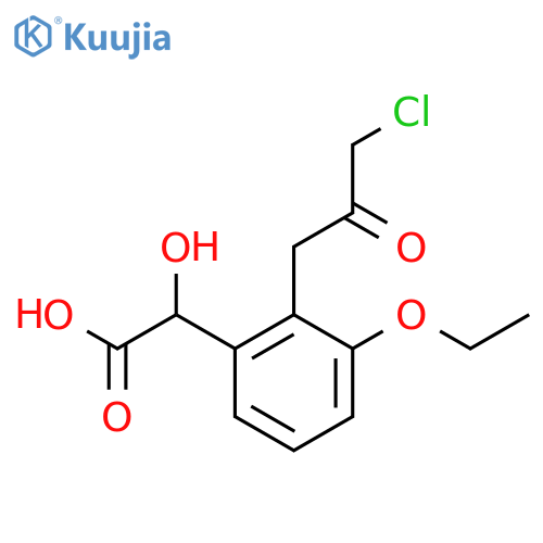 2-(3-Chloro-2-oxopropyl)-3-ethoxymandelic acid structure