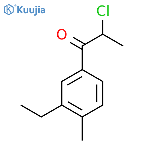 2-Chloro-1-(3-ethyl-4-methylphenyl)propan-1-one structure