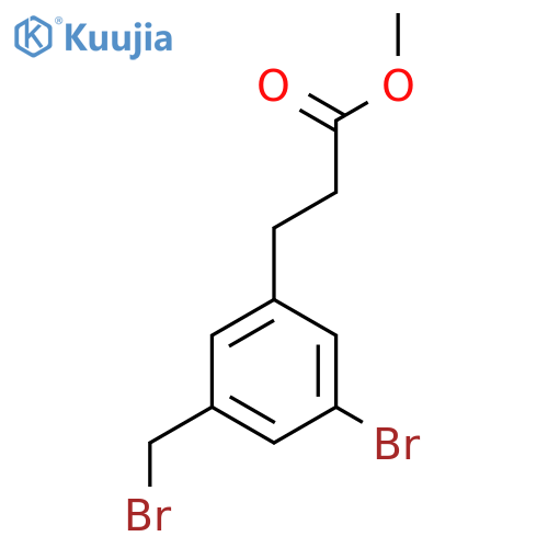 Methyl 3-(3-bromo-5-(bromomethyl)phenyl)propanoate structure
