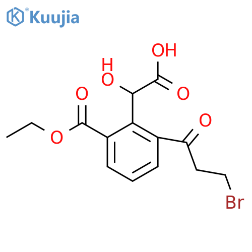 Ethyl 3-(3-bromopropanoyl)-2-(carboxy(hydroxy)methyl)benzoate structure