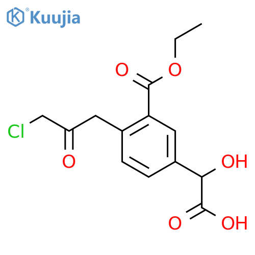 Ethyl 5-(carboxy(hydroxy)methyl)-2-(3-chloro-2-oxopropyl)benzoate structure