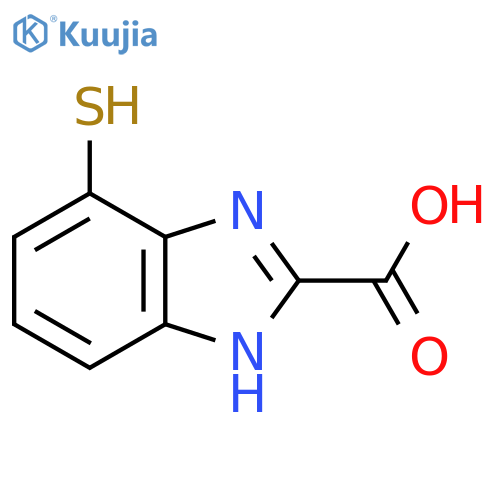 4-Mercapto-1H-benzimidazole-2-carboxylic acid structure