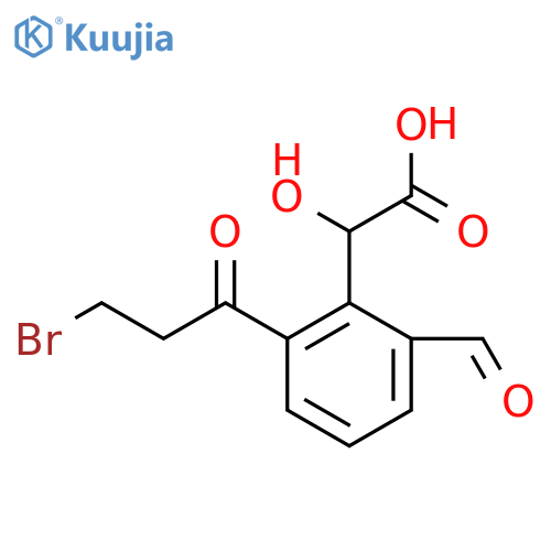2-(3-Bromopropanoyl)-6-formylmandelic acid structure