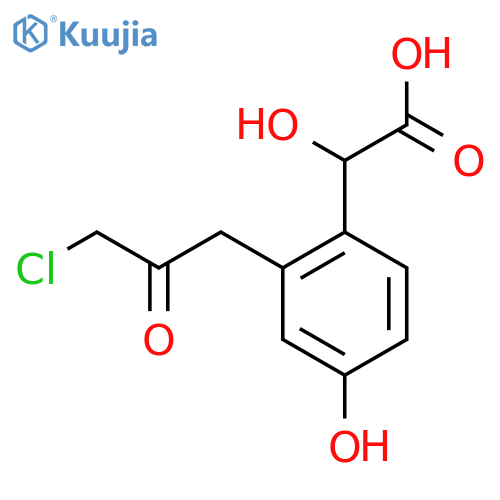 2-(3-Chloro-2-oxopropyl)-4-hydroxymandelic acid structure