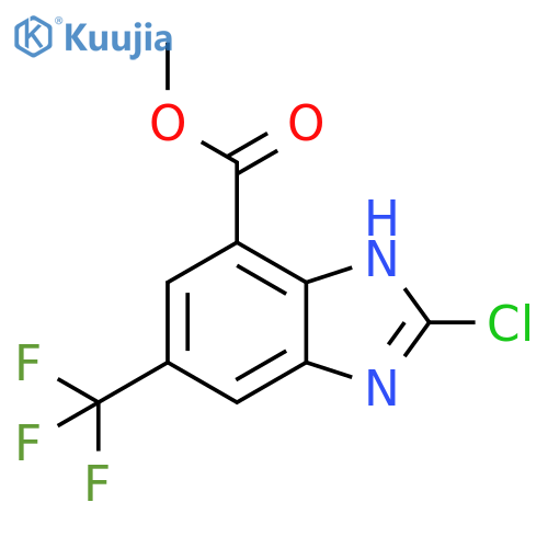 1H-Benzimidazole-7-carboxylic acid, 2-chloro-5-(trifluoromethyl)-, methyl ester structure