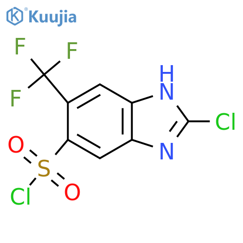 2-Chloro-6-trifluoromethyl-1H-benzimidazole-5-sulfonyl chloride structure