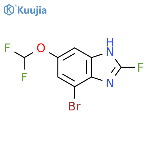 4-Bromo-6-difluoromethoxy-2-fluoro-1H-benzimidazole structure