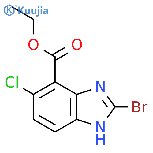 Ethyl 2-bromo-6-chloro-1H-benzimidazole-7-carboxylate structure