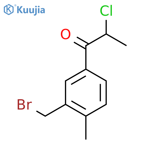 1-(3-(Bromomethyl)-4-methylphenyl)-2-chloropropan-1-one structure