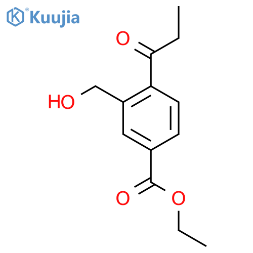 Ethyl 3-(hydroxymethyl)-4-propionylbenzoate structure
