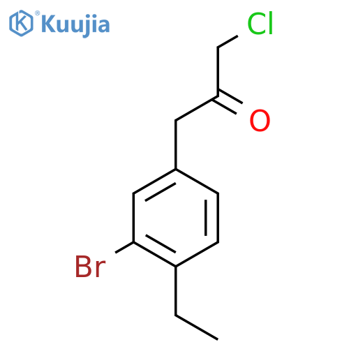 1-(3-Bromo-4-ethylphenyl)-3-chloropropan-2-one structure