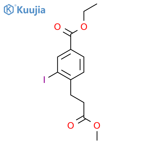 Ethyl 3-iodo-4-(3-methoxy-3-oxopropyl)benzoate structure