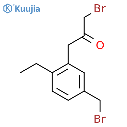 1-Bromo-3-(5-(bromomethyl)-2-ethylphenyl)propan-2-one structure