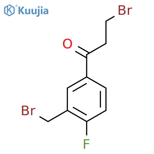 3-Bromo-1-(3-(bromomethyl)-4-fluorophenyl)propan-1-one structure