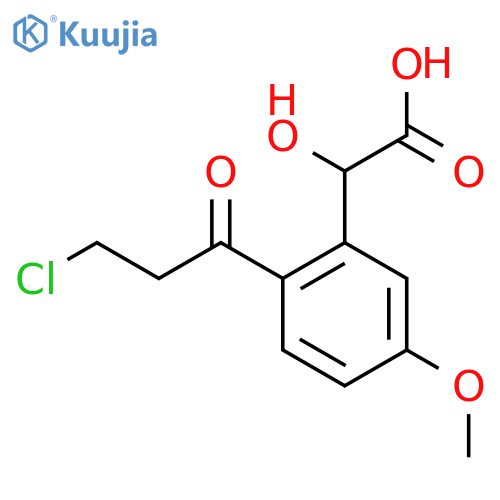 2-(3-Chloropropanoyl)-5-methoxymandelic acid structure