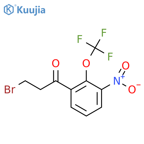 3-Bromo-1-(3-nitro-2-(trifluoromethoxy)phenyl)propan-1-one structure