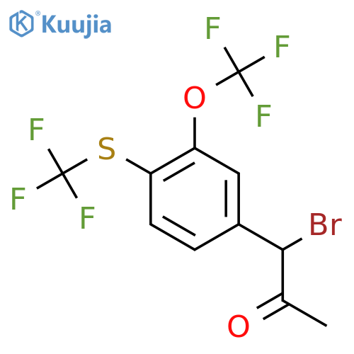 1-Bromo-1-(3-(trifluoromethoxy)-4-(trifluoromethylthio)phenyl)propan-2-one structure