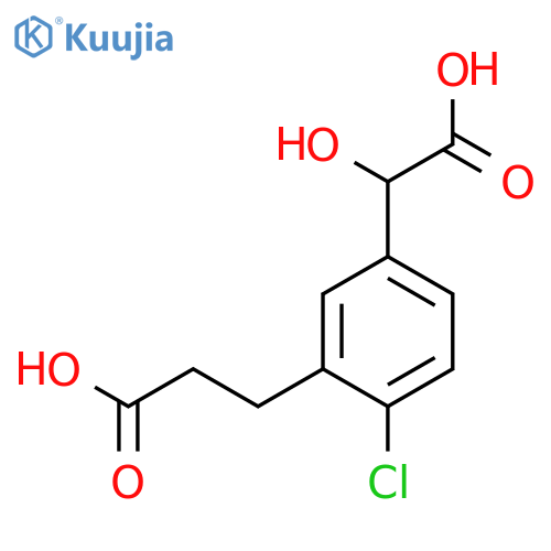 3-(2-Carboxyethyl)-4-chloromandelic acid structure
