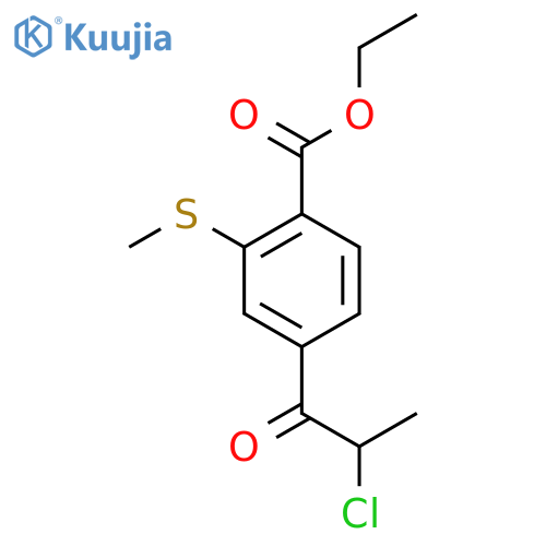 Ethyl 4-(2-chloropropanoyl)-2-(methylthio)benzoate structure