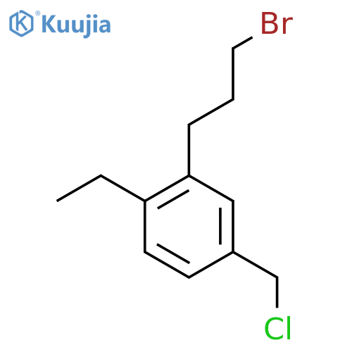 3-(3-Bromopropyl)-4-ethylbenzyl chloride structure