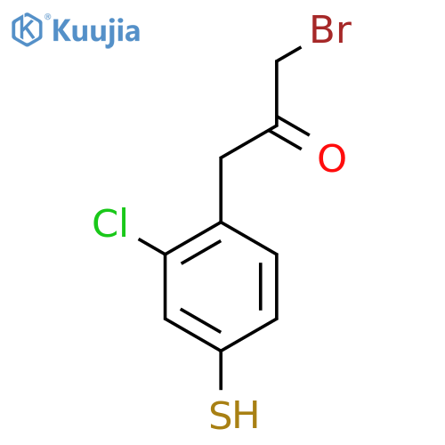 1-Bromo-3-(2-chloro-4-mercaptophenyl)propan-2-one structure