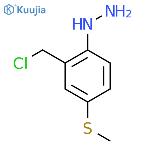 2-Hydrazinyl-5-(methylthio)benzyl chloride structure