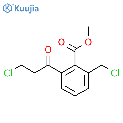 Methyl 2-(chloromethyl)-6-(3-chloropropanoyl)benzoate structure