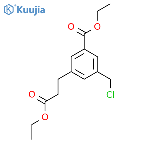 Ethyl 3-(chloromethyl)-5-(3-ethoxy-3-oxopropyl)benzoate structure