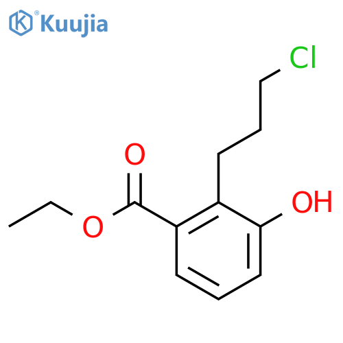 Ethyl 2-(3-chloropropyl)-3-hydroxybenzoate structure