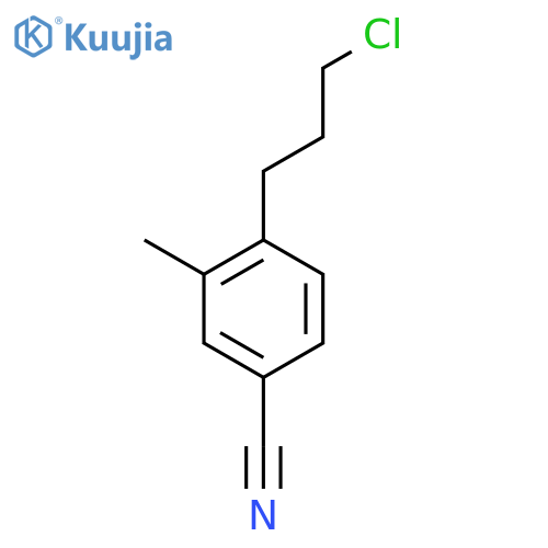 4-(3-Chloropropyl)-3-methylbenzonitrile structure