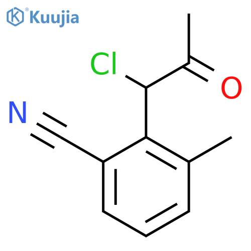 2-(1-Chloro-2-oxopropyl)-3-methylbenzonitrile structure