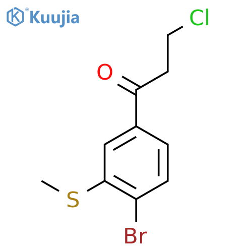 1-(4-Bromo-3-(methylthio)phenyl)-3-chloropropan-1-one structure