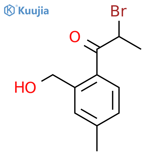2-(2-Bromopropanoyl)-5-methylbenzyl alcohol structure