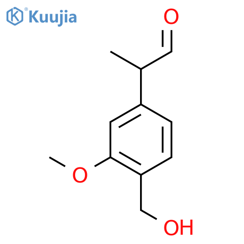 4-(Hydroxymethyl)-3-methoxyphenylpropanal structure