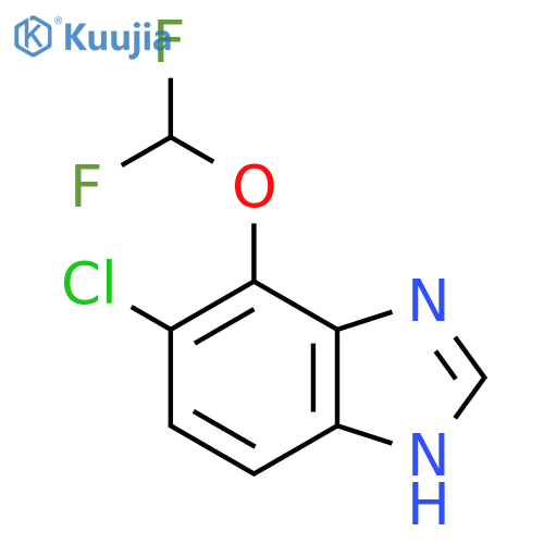 6-Chloro-7-difluoromethoxy-1H-benzimidazole structure