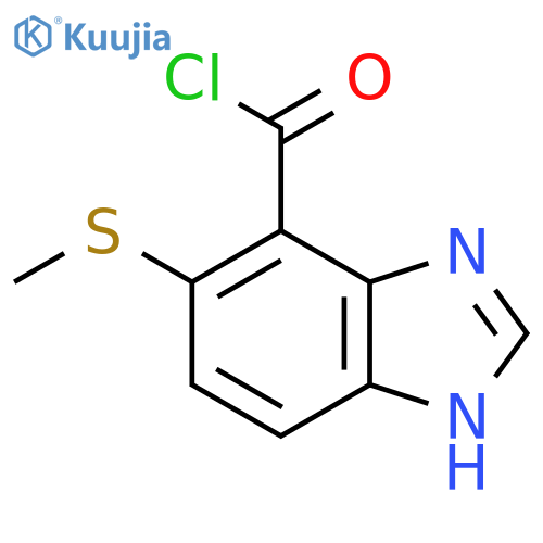 5-Methylthio-1H-benzimidazole-4-carbonyl chloride structure