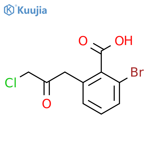 2-Bromo-6-(3-chloro-2-oxopropyl)benzoic acid structure