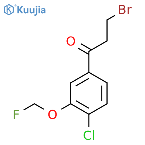 3-Bromo-1-(4-chloro-3-(fluoromethoxy)phenyl)propan-1-one structure