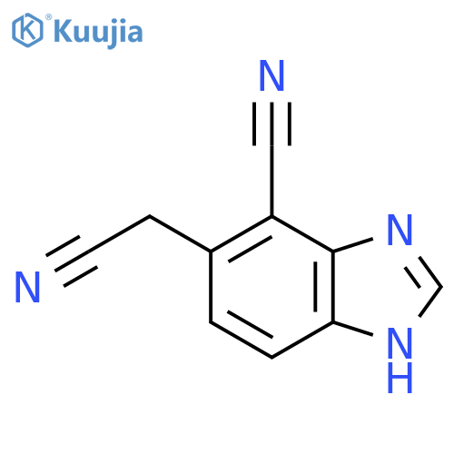 7-Cyano-1H-benzimidazole-6-acetonitrile structure