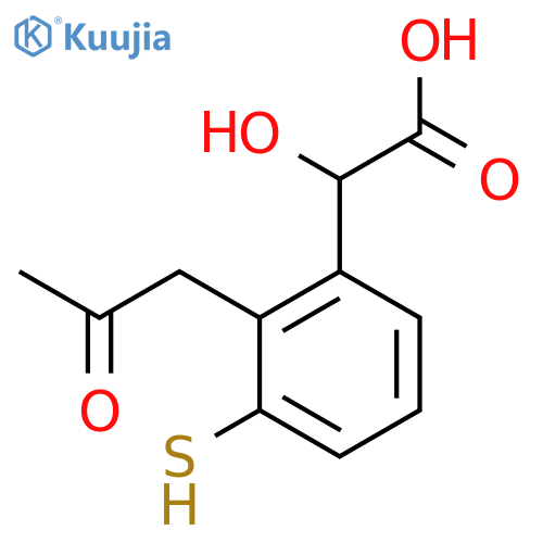 3-Mercapto-2-(2-oxopropyl)mandelic acid structure