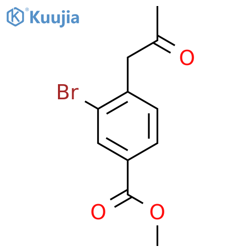 Methyl 3-bromo-4-(2-oxopropyl)benzoate structure