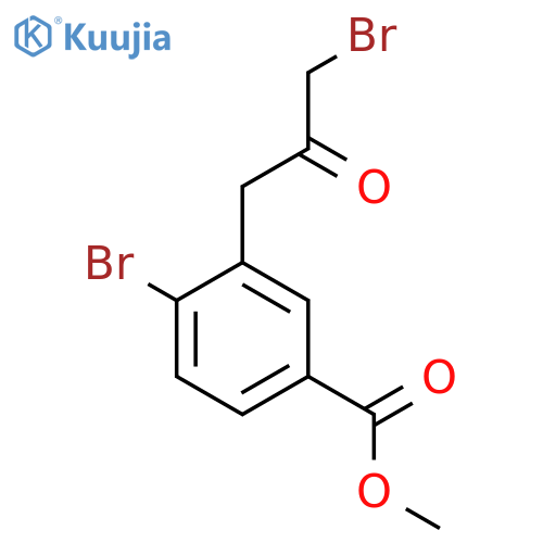 Methyl 4-bromo-3-(3-bromo-2-oxopropyl)benzoate structure