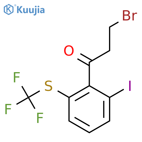 3-Bromo-1-(2-iodo-6-(trifluoromethylthio)phenyl)propan-1-one structure