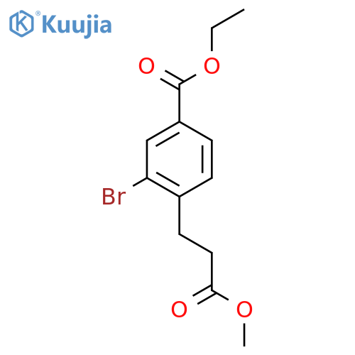 Ethyl 3-bromo-4-(3-methoxy-3-oxopropyl)benzoate structure